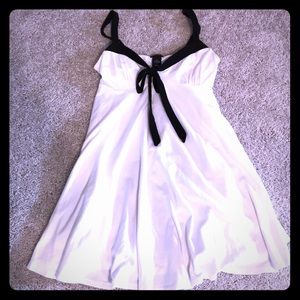 White (w/ black trim) Moda Int. Babydoll Dress